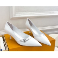 Big Discount Louis Vuitton 6AM Pumps 5.5cm in Lambskin Leather White 0222019