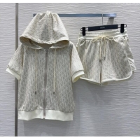 New Fashion Dior Oblique Jacket and Shorts Set 0515 Beige 2025