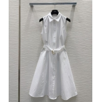 Top Grade Dior Sleeveless Dress 0515 White 2025