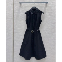 Top Grade Dior Sleeveless Dress 0515 Black 2025