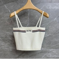 Top Quality Miu Miu Knit Mini Short Vest 527004 White 2025