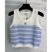 Best Price Discount Chanel Striped Vest 527007 Blue 2025