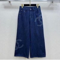 ​New Design Chanel Jeans with Maxi CC 527022 Navy Blue 2025