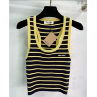 ​Best Price Miu Miu Tencel Striped Vest 527015 Yellow 2025