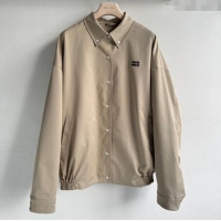 Famous Brand Miu Miu Cotton Jacket 528004 Beige 2025