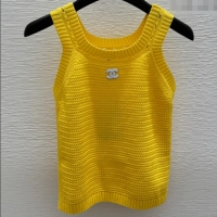 Well Crafted Chanel Wool Knit Vest 527031 Yellow 2025