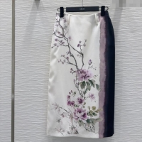 Traditional Specials Dior Flora Print Skirt 527032 White/Purple 2025