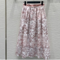 New Release Creation Dior Bamboo Print Skirt 527035 Pink 2025