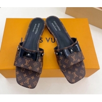 Good Looking Louis Vuitton 6AM Flat Slides Sandal with Bow Monogram Canvas 0421093
