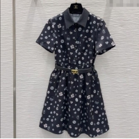 Buy Fashionable Chanel Printed Dress 528002 Black 2025