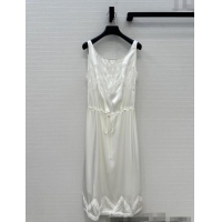 Pretty Style Prada Dress with Lace and Lace up 528006 White 2025