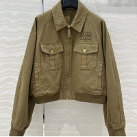 Traditional Specials Miu Miu Cotton Jacket 528012 Green 2025