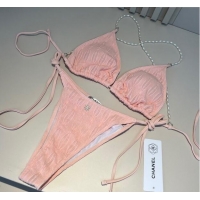 Buy Discount Chanel Two-Pieces Swimwear with Pearls 3001 Light Pink 2025