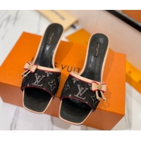 Purchase Louis Vuitton Heel Slides Sandal 5cm in Monogram Denim Black 0422022