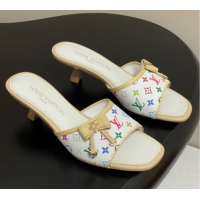 Unique Style Louis Vuitton LV x TM Heel Slides Sandal 3cm in Monogram Canvas White 0422027