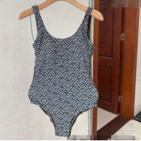 Low Cost Fendi Logo Print One-Piece Swimwear 0313 Grey 2025