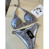 Grade Design Chanel CC Allover Two-Pieces Swimwear 0313 Grey 2025