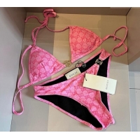 Top Design Gucci Two-Pieces Swimwear with Interlocking G 0313 Pink 2025