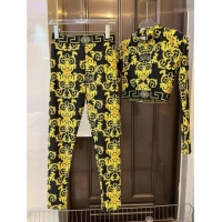 ​Famous Brand Versace Yoga Activewear Set 0314 Yellow/Black 2025