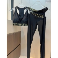 ​Unique Grade Versace Yoga Activewear Set 0314 Black/Gold 2025