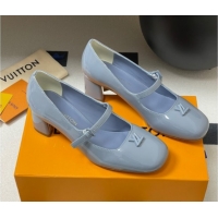 Best Product Louis Vuitton Swing Mary Janes Pumps 5.5cm in Patent Leather Light Blue 2025 1AGUO5