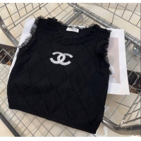 ​Good Taste Chanel Knit Vest with Falbala 0314 Black 2025