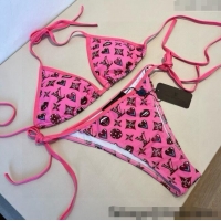 ​Top Grade Louis Vuitton Two-Pieces Swimwear 0513 Dark Pink 2025