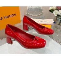 Sumptuous Louis Vuitton Swing Pumps 5.5cm in Patent Leather Red 2025 1AGTY9