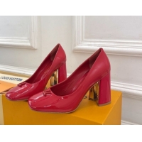 Charming Louis Vuitton Swing Pumps 9cm in Patent Leather Red 2025 1AGTY9