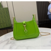 Buy Fashionable Gucci Jackie Notte Mini Bag in Crinkled Patent Leather ‎782889 Green 2024