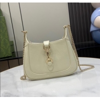 Market Sells Gucci Jackie Notte Mini Bag in Crinkled Patent Leather ‎782889 Ivory 2024