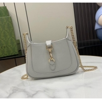 Market Sells Gucci Jackie Notte Mini Bag in Smooth Leather ‎782889 Grey 2024
