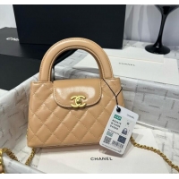 Good Looking Chanel Shiny Calfskin Mini Kelly Shopping Bag AS4416 Beige 2025