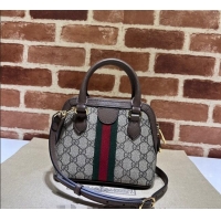 Top Grade Gucci Ophidia GG Canvas Mini Top handle Bag 772216 Brown 2024