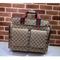 Top Quality Gucci Original GG Canvas Diaper bag 768116 Beige 2024