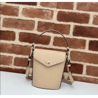 Famous Brand Gucci GG Leather Super Mini Top Handle bag 772795 Beige 2024