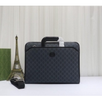 Reasonable Price Gucci Black GG Canvas Briefcase Top handle bag with Interlocking G 700531 2024