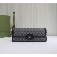Well Crafted Gucci Luce GG Canvas Medium Shoulder Bag 786022 Blue 2024