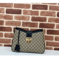 Well Crafted Gucci Padlock GG Canvas Medium Shoulder bag 795113 Black 2024