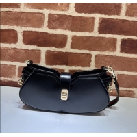 Market Sells Gucci Leather Moon Side Mini Shoulder bag 786015 Black 2024