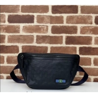 Original Cheap Gucci Mens GG Crystal Canvas belt bag‎ 779822 Black 2024