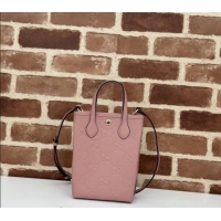 Specials Cheap Gucci GG Leather Mini Tote bag with Strap 790133 Rose Beige 2024
