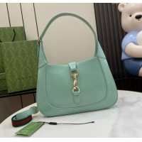 Best Grade Gucci Jackie Small Shoulder Bag in Crinkled Patent Leather 782849 Pale Green 2024