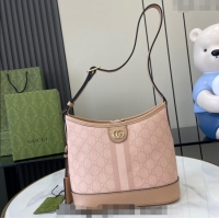 Spot Bulk Gucci Ophidia GG Canvas Small Shoulder Bag 781402 Dusty Pink 2024