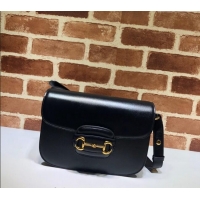 Spot Bulk Gucci Horsebit 1955 Leather Shoulder Bag 602204 Black 2024