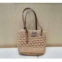 Well Crafted Chanel Straw Tote Bag 0616 Khaki 2025