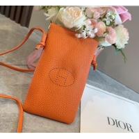 Buy Promotional Hermes Grained Phone Mini Bag 0616 Orange 2025