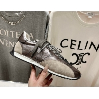 Good Product Dior D-Sketch Sneakers in Crinkled Lambskin and Laminated Calfskin with Signature Silver Grey 0425002