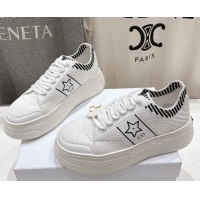 Good Looking Dior Star Platform Sneakers in Technical Mesh White 0425012
