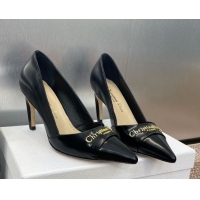 Good Quality Dior My Dior Pumps 8cm in Shiny Calfskin Black 0425016